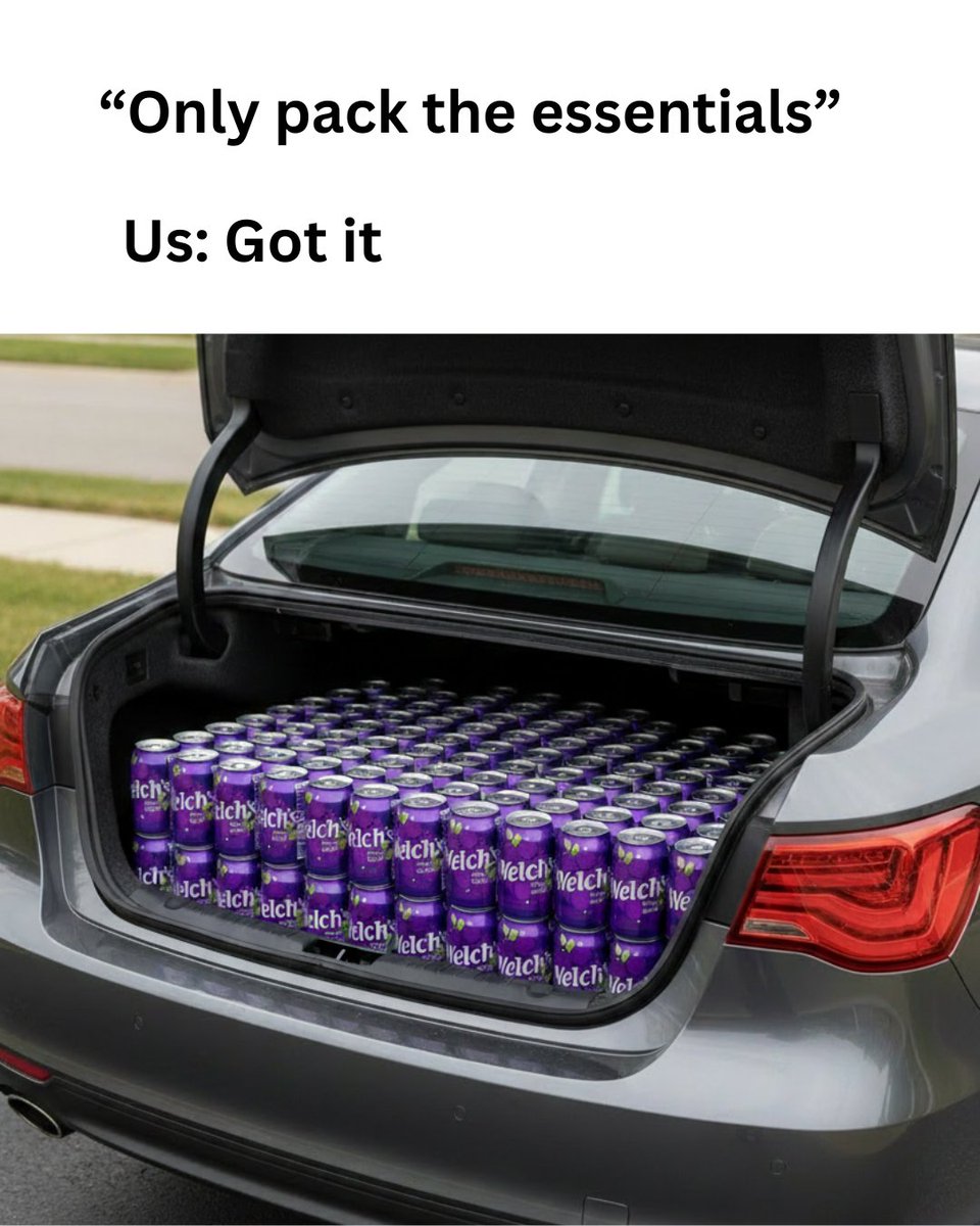 SodaWelchs's tweet image. The essentials. Check ✔️

#WelchsSoda #Cheers #FlavorOnDeck #StayFresh #essentials