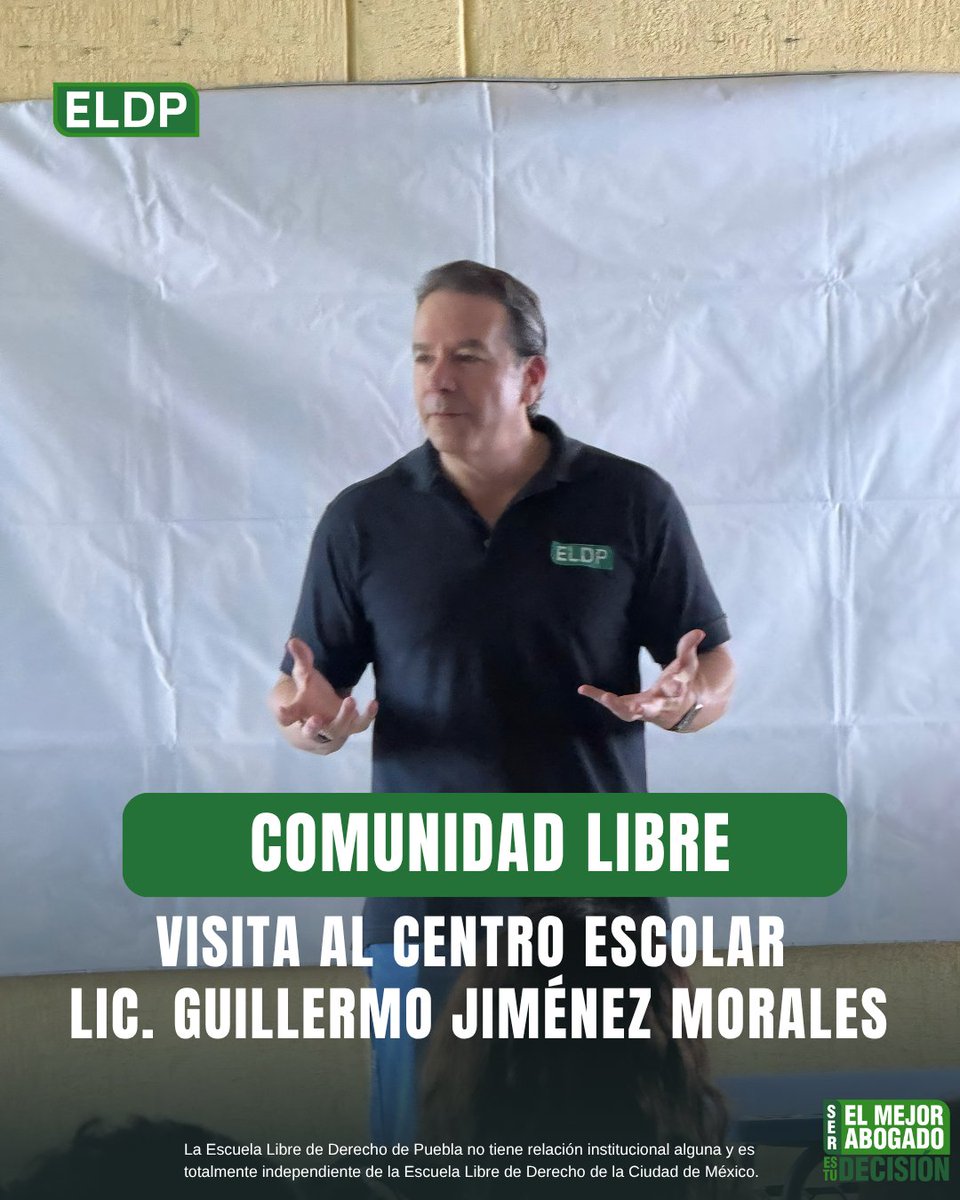 ELDPuebla's tweet photo. Nuestro Presidente Ejecutivo, Lic. Gerardo Tejeda Foncerrada, visitó el Centro Escolar Licenciado Guillermo Jiménez Morales , donde llevó a cabo una sesión informativa para dar a conocer nuestra oferta académica.
#ComunidadLibre #ELDPuebla #OfertaAcadémica #VinculaciónEducativa https://t.co/QaW17QwWJu