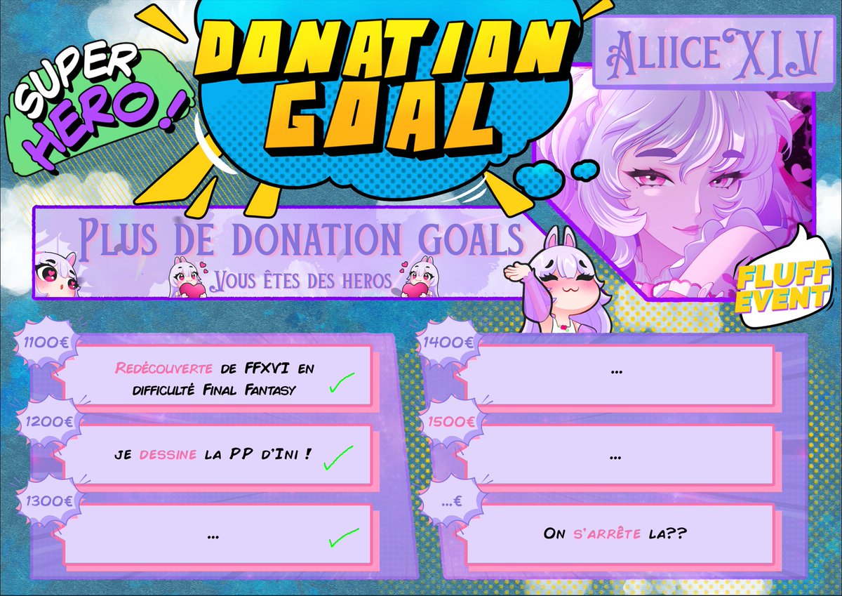 AliiceXIV's tweet photo. Je tenais à remercier le @FluffEvent pour cet incroyable week-end 💜
Merci au staff, aux artistes, aux streamer.euses ! Et surtout merci à vous ✨ Vous êtes incroyables.
1300€ dans la cagnotte et plus de 100.000€ pour la cagnotte globale !!
#FluffEvent2026 #FluffEvent https://t.co/gGfaXwrIZW