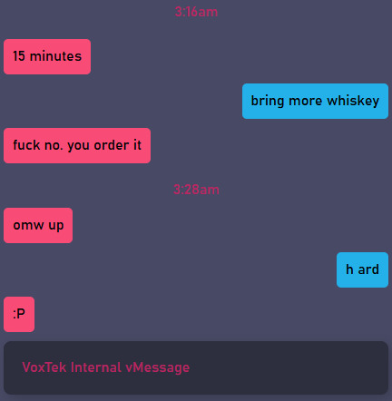 VoxTekIM's tweet image. drunk #voxval continues