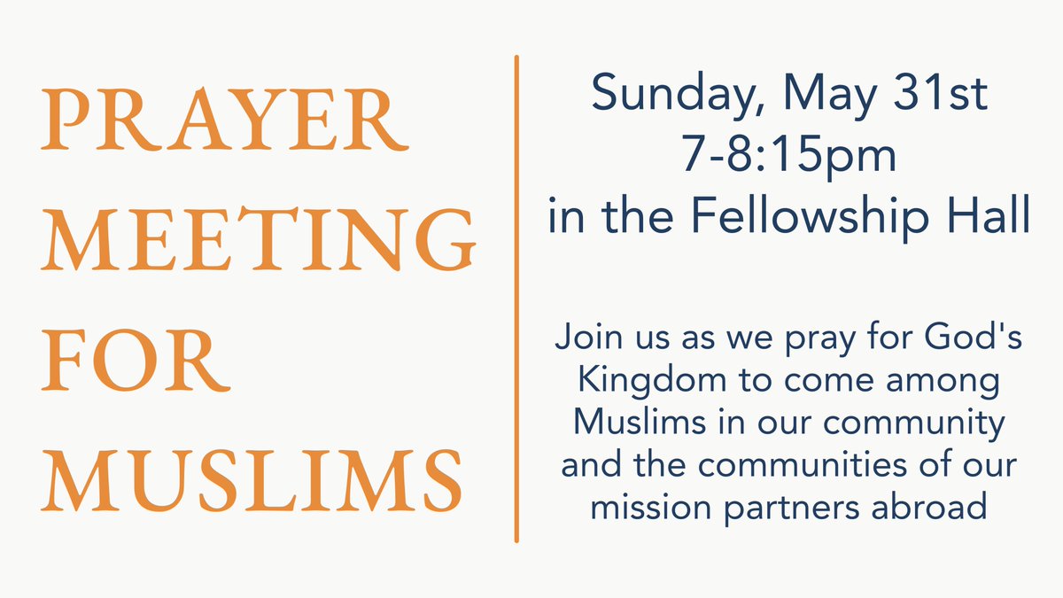 asccokc's tweet photo. Join in as we pray for God's Kingdom to come among Muslims in our community and the communities of our mission partners abroad. There will also be opportunity to connect with others serving Muslims in central Oklahoma. https://t.co/6ZYkoEA28Z https://t.co/72klw6WF55