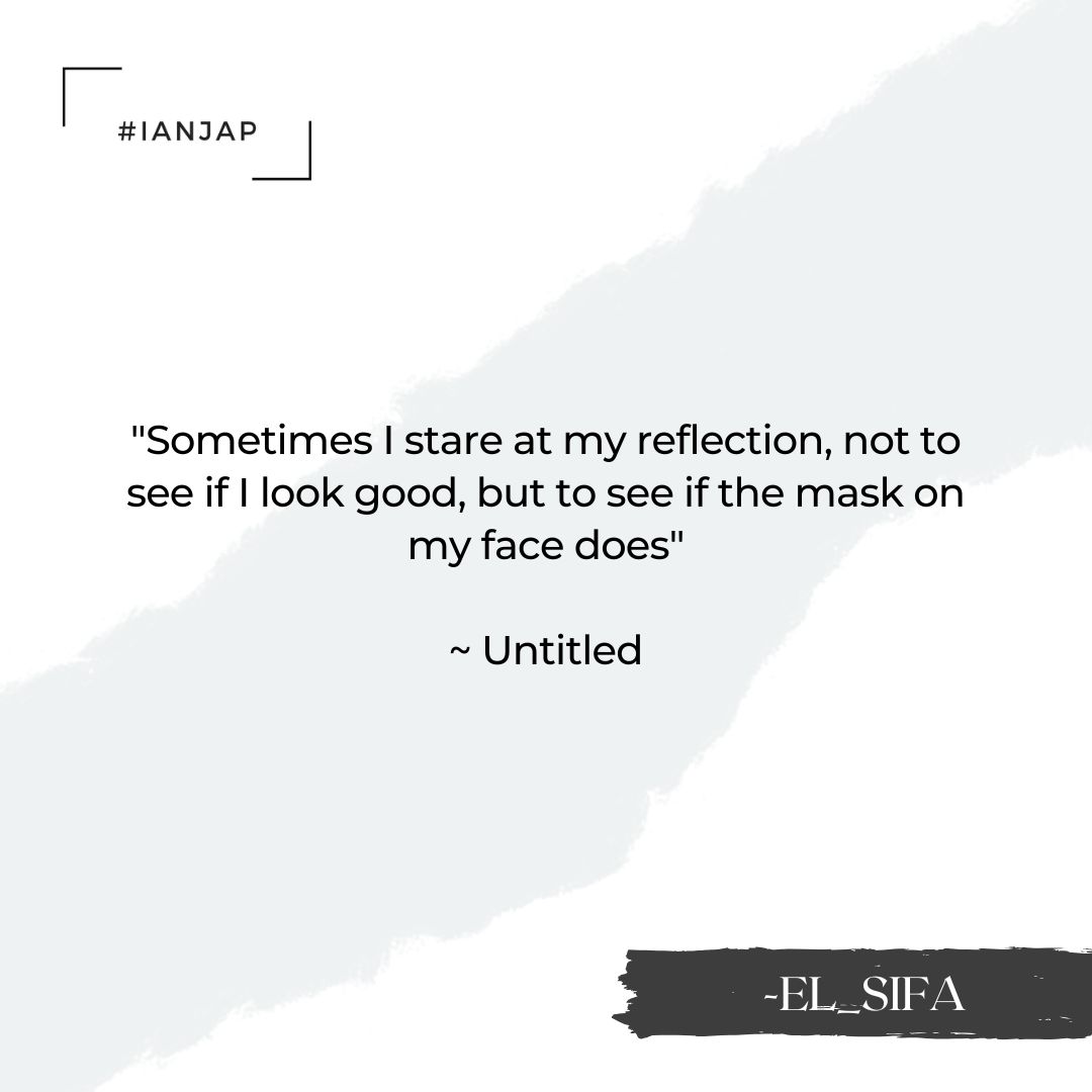 Can you see your reflection in this excerpt? 

#IANJAP 

🎙From: Untitled
By: El_Sifa

And this is not just poetry !¡