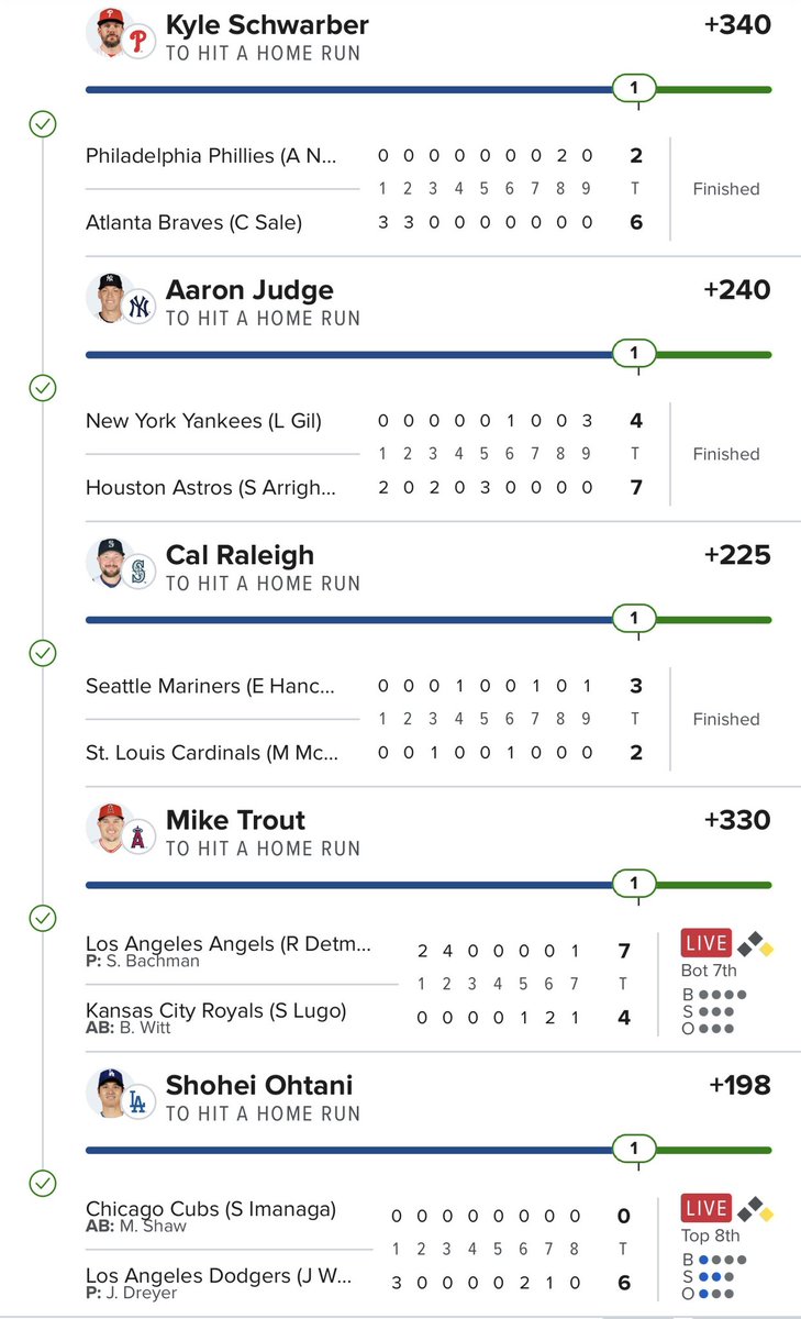NycWang's tweet photo. @FDSportsbook It was fun and I added Trout lol https://t.co/zsRxWwdUAr