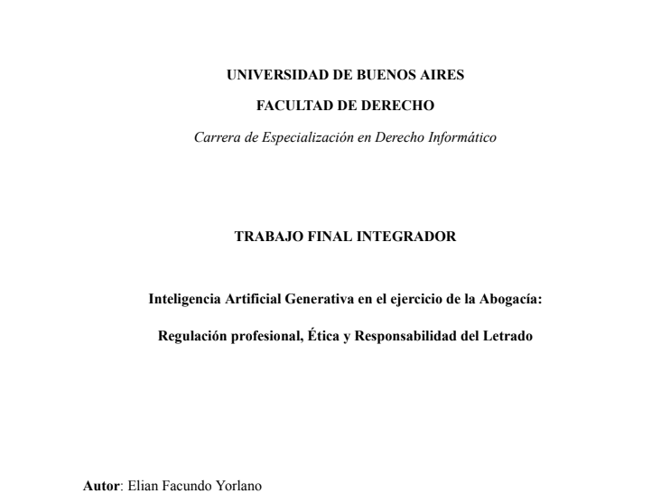 Oficialmente abogado especialista en Derecho Informático por la UBA  ⚖️🤖