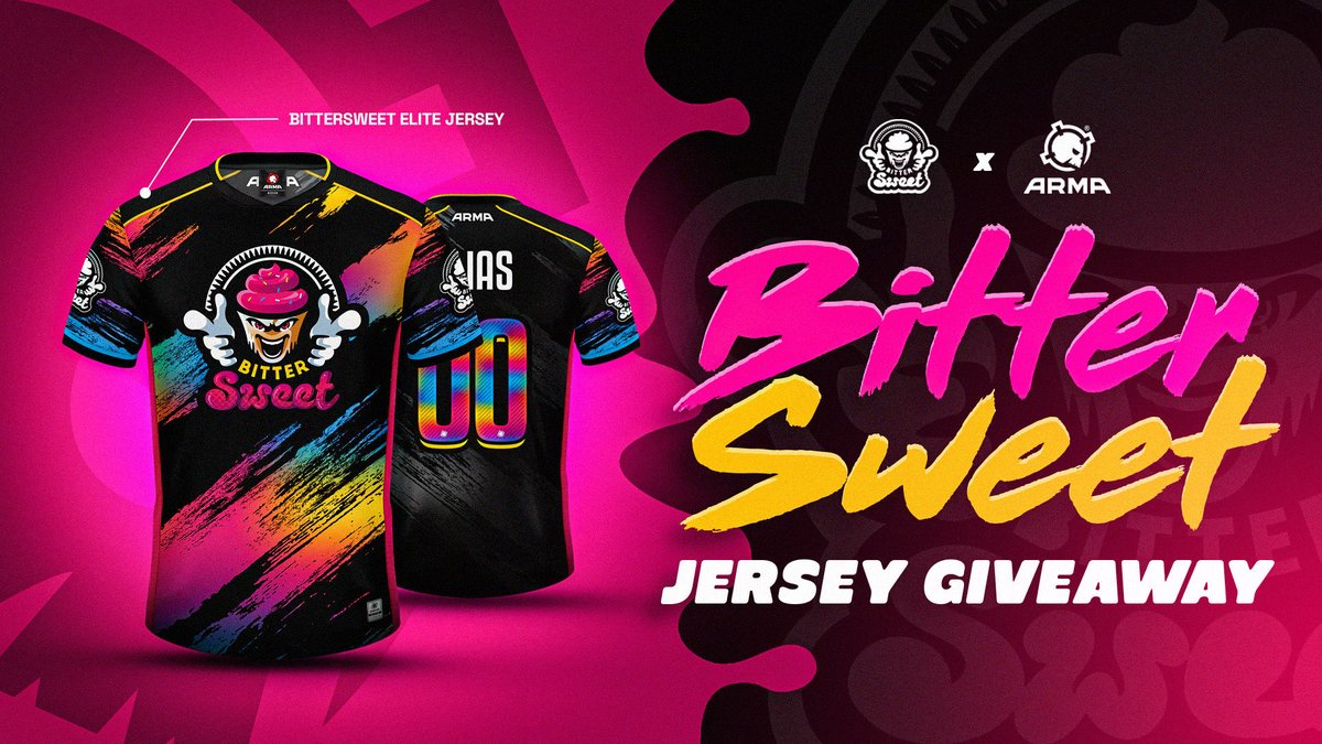 BitterSweetGG's tweet photo. 🧁 FREE JERSEY 🧁

Want to rep Bittersweet in our Brand New Jerseys?

Enter this giveaway!

RULES: 🚨
1: Follow @BitterSweetGG 
2: Like and RT this post
3: Tag two friends! 

We will be selecting a winner on 5/10

May the odds be in your favor. 🫡

Good luck #CupcakeSquad 🧁 https://t.co/KK5wXaneOJ