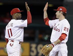 😍OTD 2014: Shortstop Jimmy Rollins and second baseman Chase Utley play in their 1,090th game together, the most for any active SS-2B combo in MLB. #phillies
