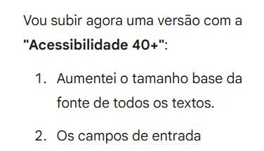 Po, pedi pro Gemini aumentar a fonte de uma aplicação e ele meteu essa. Tô ofendido, fdp.