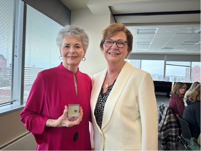 WOCNCB's tweet image. WOCNCB Board of Directors met in Milwaukee, WI this weekend. During the Spring meeting President, Linda McKenna presented WOCNCB Board Public Member Susan Burns with a board service pin. WOCNCB appreciates Susan for volunteering her time! #certification #volunteers #WOCNCB #UOAA