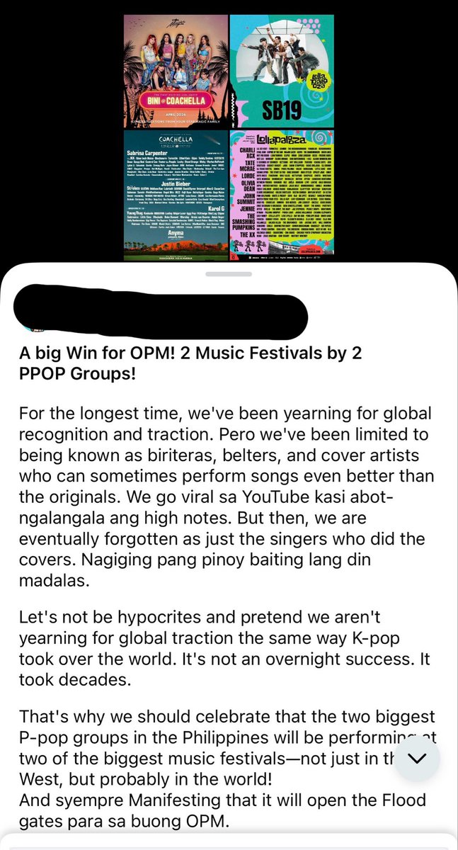 astrobae878's tweet photo. @WillemsNewEra It’s almost like Bini always gets mentioned when SB19 Lollapalooza performance gets brought up https://t.co/Jflrpop6YF