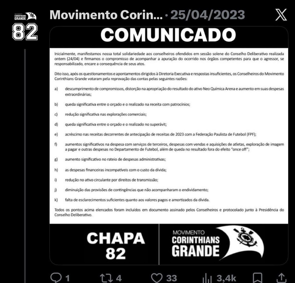 Time do Povo tweet media