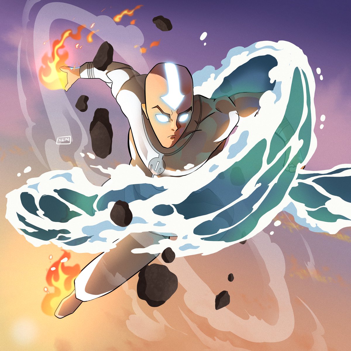 Really love how this came out Aang looks tuff 😤😤