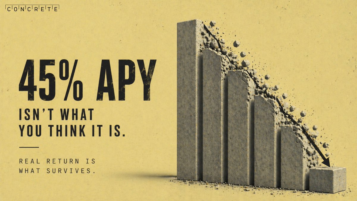 X/ When you see 45% APY, you might need to think twice.

After costs, most DeFi positions return a fraction of what’s advertised.

Here are 7 hidden drags on your yield.