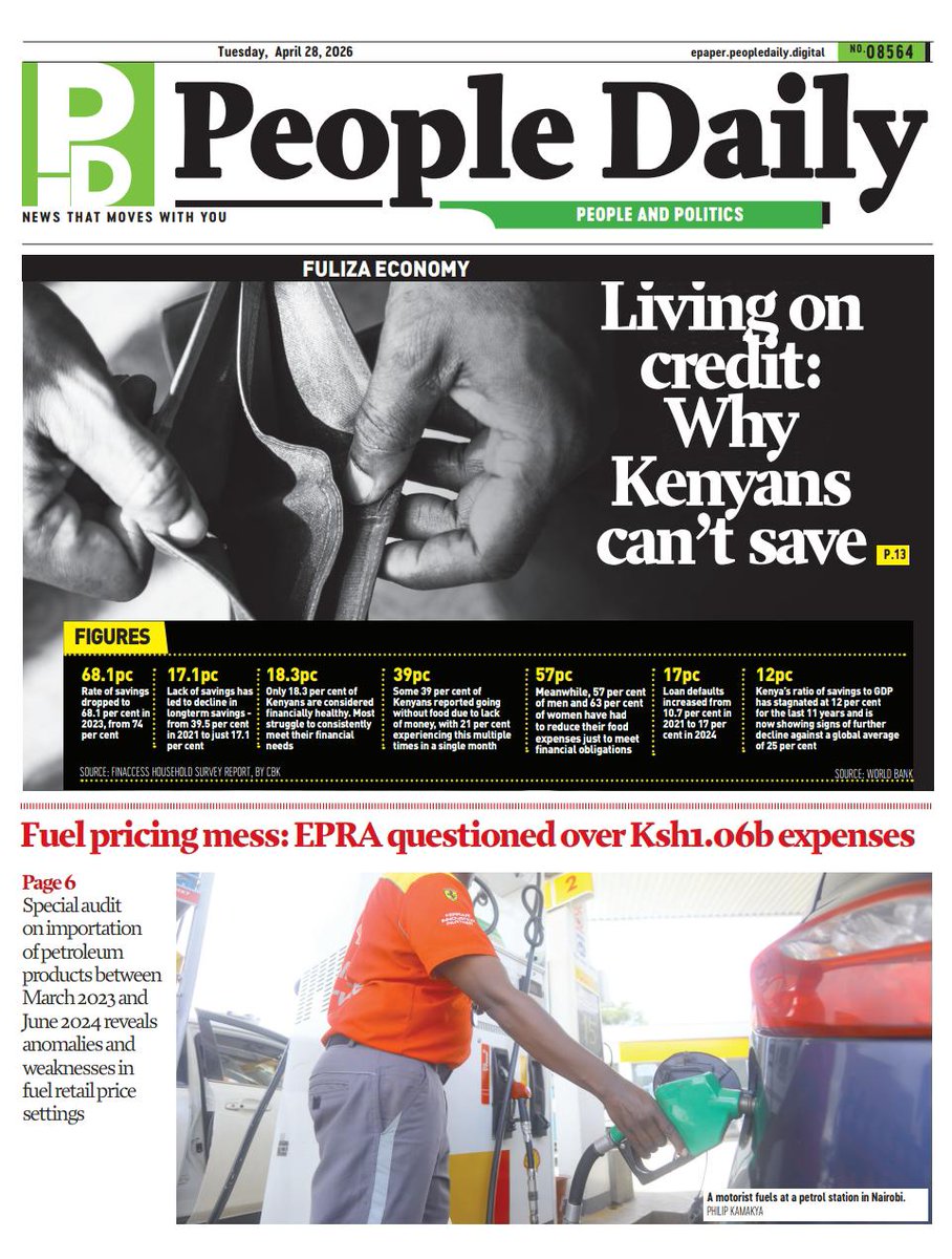 PeopleDailyKe's tweet image. Click epaper.peopledaily.digital or download the People Daily App here bit.ly/3ZuCsbs for these and more stories! #PeopleDailyKenya #PeopleDailyKe