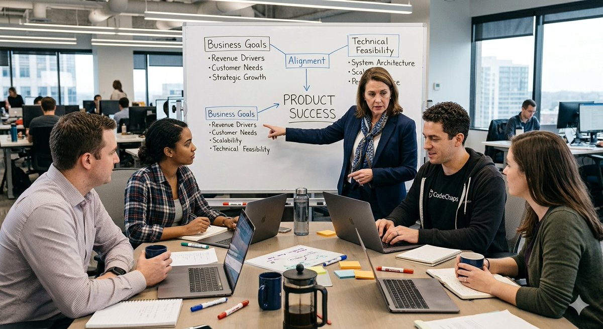 CodeChaps's tweet photo. Great products don’t come from development teams alone.

They come from strong collaboration between business strategy and technical execution.

Here’s why alignment matters 👇

https://t.co/kieMu2YgJr

#ProductDevelopment #SoftwareDevelopment #BusinessStrategy #TechLeadership https://t.co/MzBmcDTWyE
