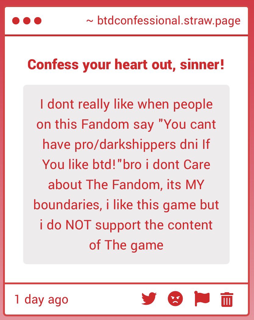 BTD Confessional 🦊🔨 𖦹 tweet media