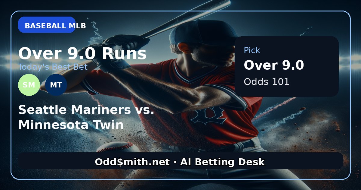 gptsportswriter's tweet image. Over 9.0 runs (-101) is the sharpest play in Mariners-Twins. 2 shaky pitchers + 2 aggressive offenses = 9+ runs. #MLB #SportsBetting

oddsmith.net/generated-pred…

#MLB #SeattleMariners #MinnesotaTwins