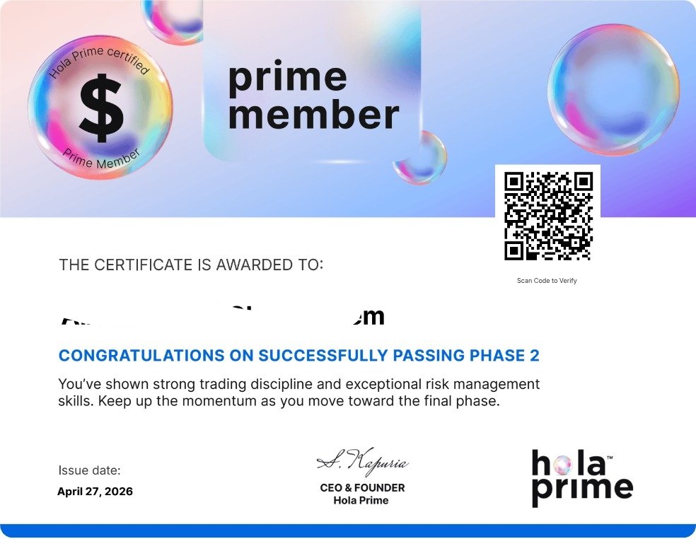 FahdaFx's tweet image. Phase 1&amp;amp;2  of my hola prime 5k account  successfully passed....
@HolaPrimeGlobal @mrfocused3 
#proptrading #forextrading #1hourpayouts