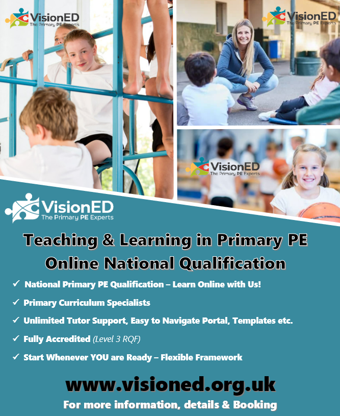 martin_radmore's tweet image. Looking for YOUR next PE CPD? For YOUR school or YOURSELF?
Primary PE Specialists VisionED have you covered from twilights to online national qualifications, bespoke, tailored twilights, INSET etc.
visioned.org.uk
#pecpd #primaryschool #pesubjectleader #primarype #teachpe