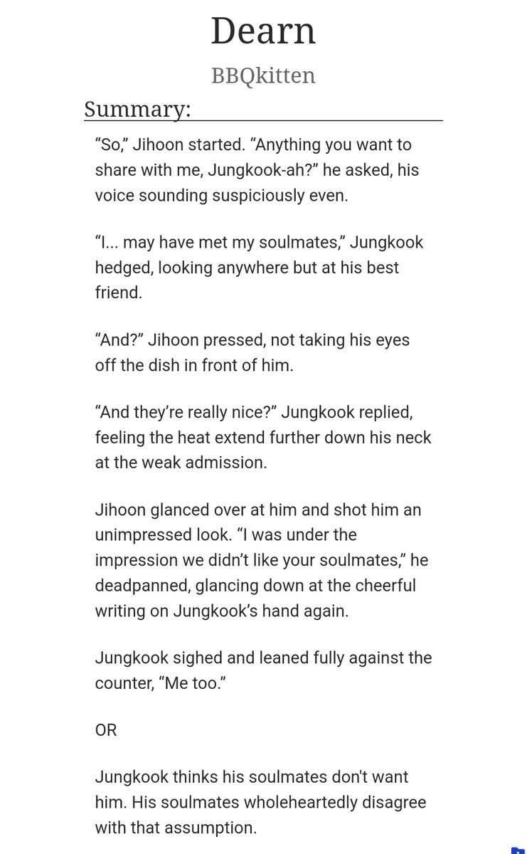 jk-centric fic recs 🎬 (slow) tweet media