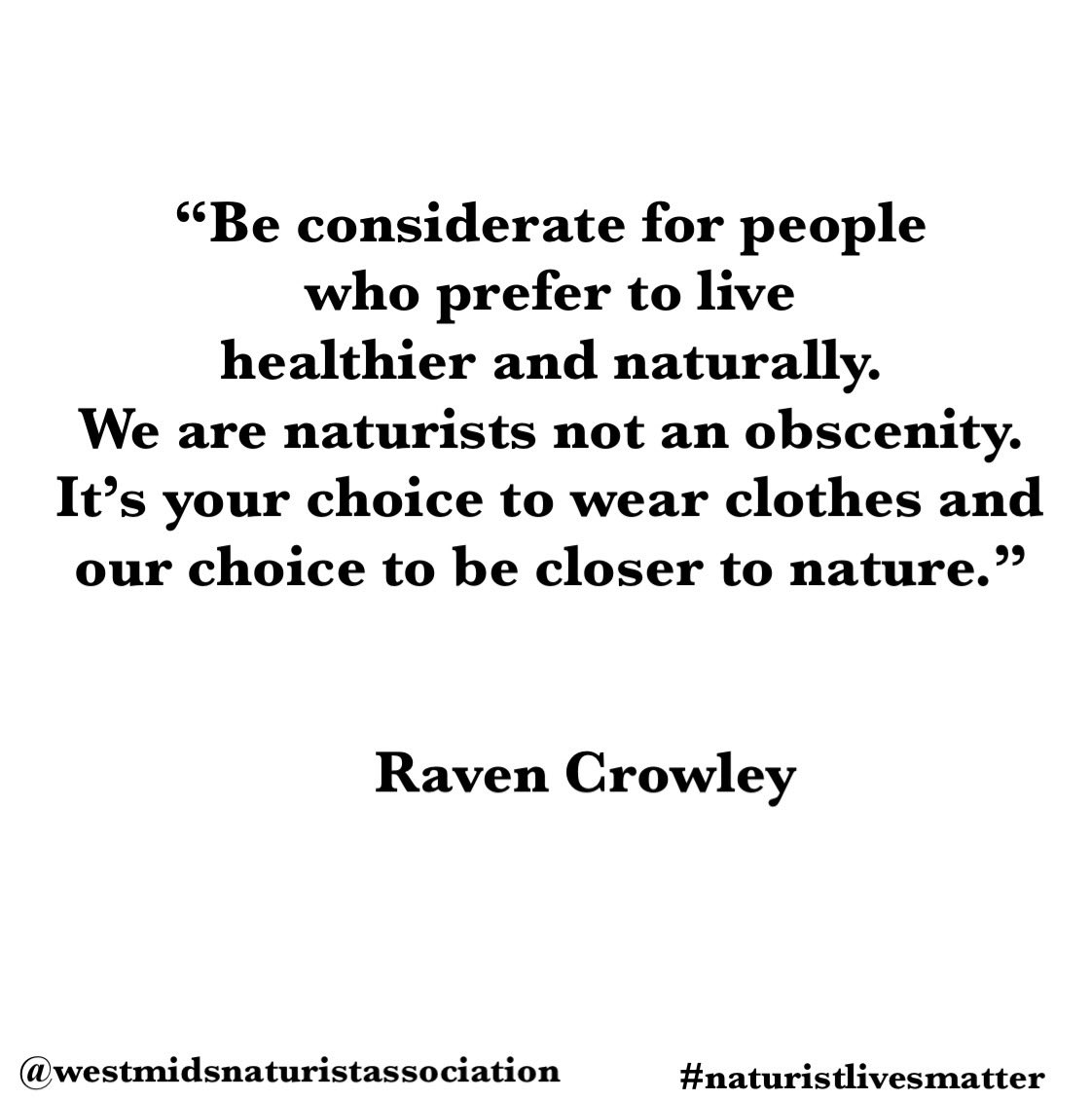 WMidsNaturists's tweet image. #quoteoftheday #naturism #bodypositivity #mentalhealthmatters #socialconditioning