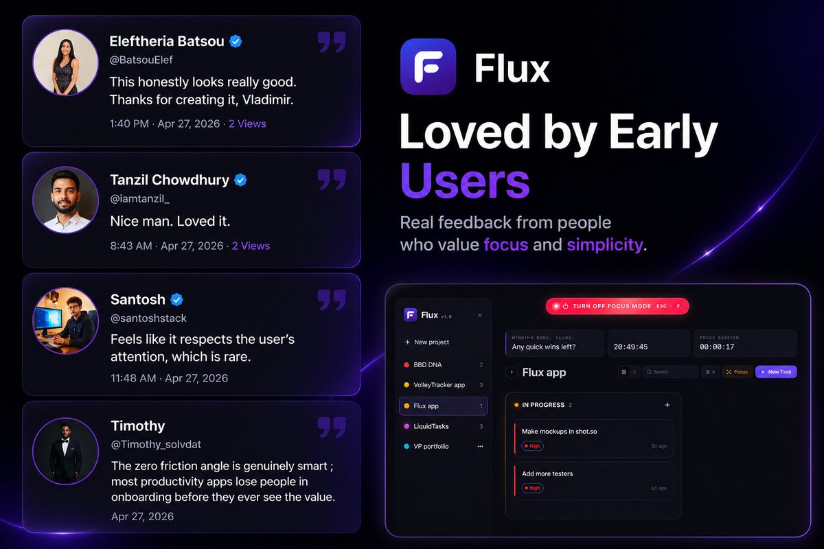 Flux tweet media