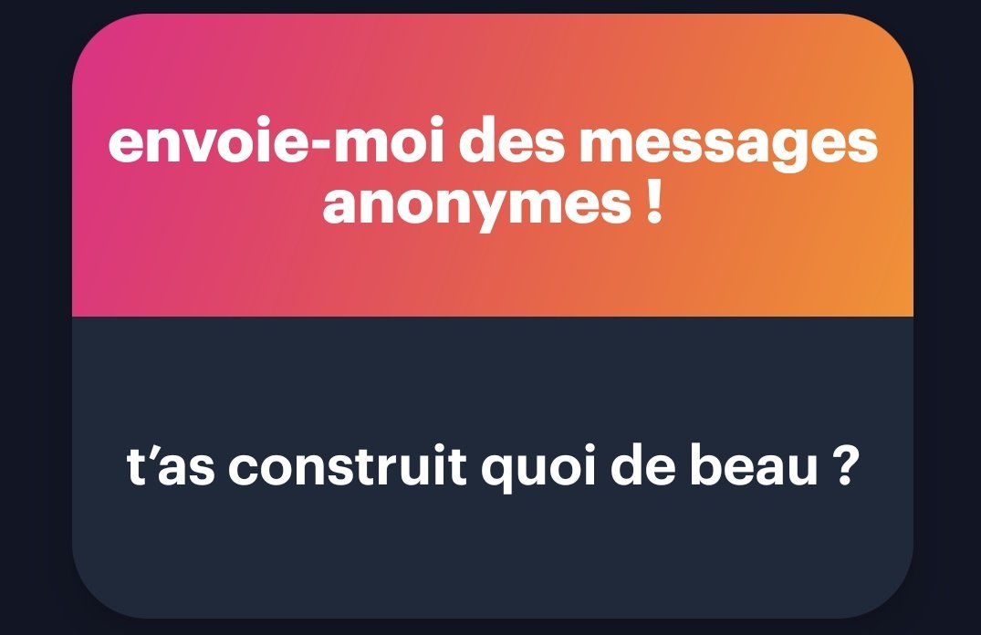 Tweet, mangé, acheté, couru, pas construit désolé c'est repos ❌️