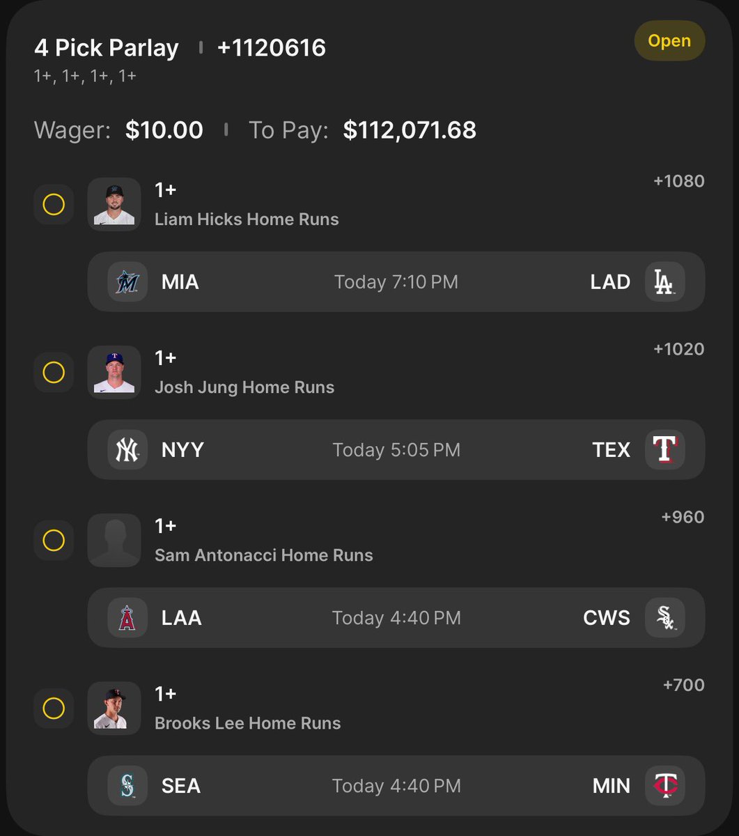 AnthoApes's tweet image. 100k sounds great.

#MLB #Lotto #HR #Dinger #Draftkings