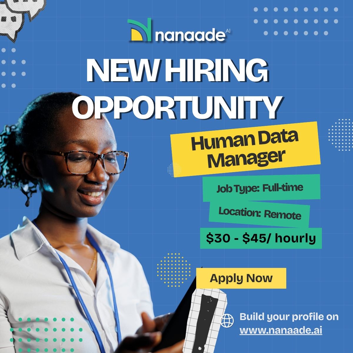 nanaade_AI's tweet photo. ➡️ Now Hiring: Human Data Manager (Remote | Full-time | $30–$45/hour)

Are you skilled in data management, analysis, and decision-making? This role is perfect for professionals who can organize, interpret, and manage human-related data to improve business performance and people strategy.

➡️ Apply Now: Real Estate Sales Agent (Remote | Part-time | $30–$55/hour)

Do you have experience in sales, negotiation, and property analysis? Then this is the ideal role for you, connecting buyers to the right properties, close deals, and drive revenue in the fast-growing real estate market.

➡️ Now Hiring: Insurance Claim Specialist (Remote | Contract | $40–$60/hour)

If you are detail-oriented with experience in claims processing, risk assessment, or insurance operations. This role is ideal for you, as you would be analysing claims, ensuring compliance, and delivering fair, accurate resolutions.

Unlike traditional job boards you're used to, https://t.co/luIe6BQP4p is the future of job search and hiring, making it your all-in-one platform, making hiring and job searching smarter:

🔹 Job Seekers: Get discovered for leadership roles based on your real performance and experience, not guesswork or connections.

🔹 Recruiters: Access AI-matched, prevetted, results-driven, high-performing professionals ready to deliver results.

Unlike other regular job platforms, Nanaade delivers a smarter, end-to-end hiring experience for both job-seekers and recruiters. Offering skills-based matching, CV optimization, and candidate readiness tools to ensure quality hires, not just applications.

Apply now and experience the difference on Nanaade: https://t.co/TPnCr5VMXw⁠/job-seekers

#DataJobs #HumanData #RemoteJobsNigeria #Nanaade #AIRecruitment #DataAnalytics #HRTech #HiringNow #CareerGrowth #TalentMatching #DigitalJobs #RecruitmentNigeria #FutureOfWork #RealEstateCareers #RemoteWorkNigeria #SalesProfessionals #AIHiring #NanaadeAI #PropertyMarket #InsuranceCareers #RemoteWorkNigeria #RiskManagement #LagosJobs #CareerGrowth #HireSmarter #SalesJobsNigeria #HiringNow #HeadOfSales #BusinessDevelopment #NanaadeAI