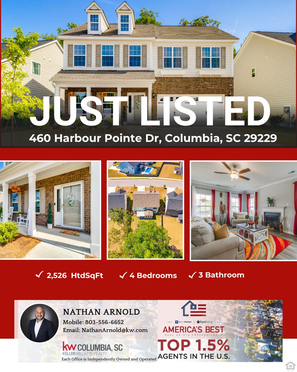 newhomenate's tweet photo. JUST LISTED in sought-after Woodleigh Park at Lake Carolina! 🏡 ⛵ 4BR, 3BA, 2526 SF like NEW home built in 2023. Located in a vibrant community close to top-rated schools, shopping, and dining...and WALKING DISTANCE to THE LAKE HOUSE! Schedule your showing TODAY! ✨ #columbiasc https://t.co/zWiu0LKlHS
