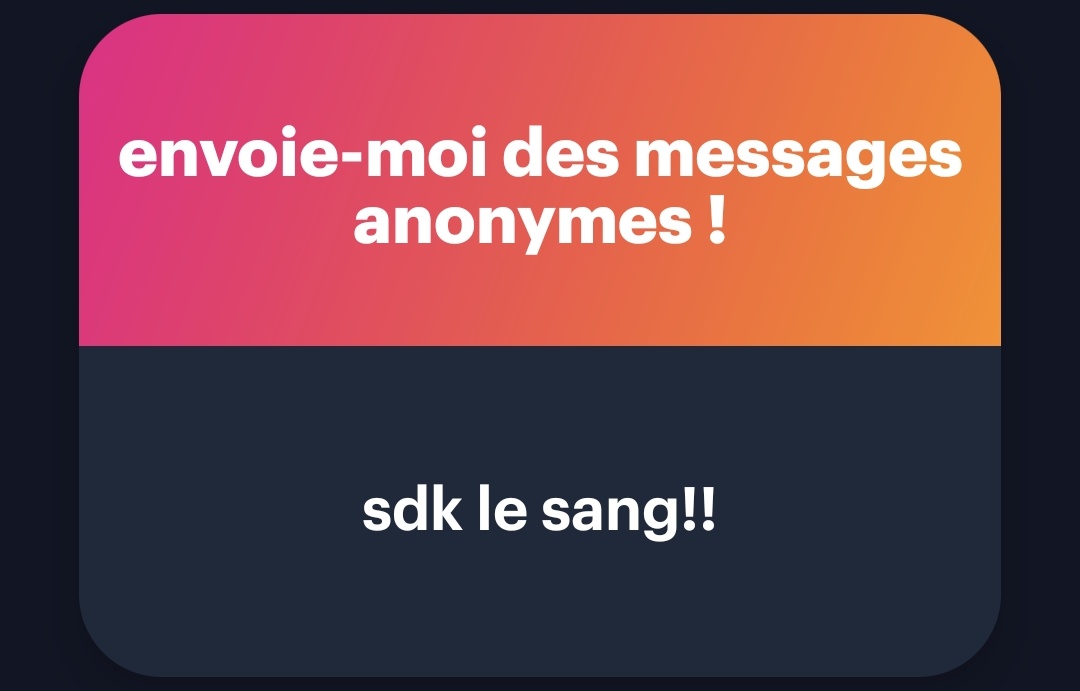 Bien et toi le sang 🤙