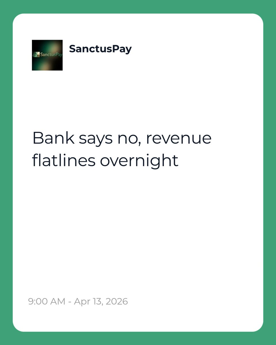 SANCTUSPAY's tweet image. SanctusPay helps high-risk merchants stay online when banks walk away. Secure processing, fraud controls, and compliant gateways built for industries others reject.

#highriskprocessing #merchantaccounts #fraudprevention #paymentgateway