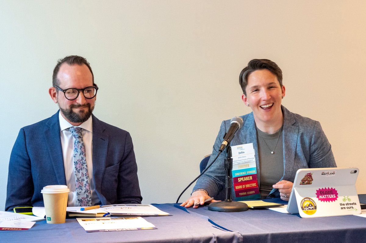 MDHousing's tweet photo. DHCD was well-represented during the event’s many panels on Monday. First, Deputy Secretary Julia Glanz moderated a housing discussion with Jordan Gilmore, Director of Policy Development, serving as one of the expert panelists. https://t.co/yLnvRUJLWs