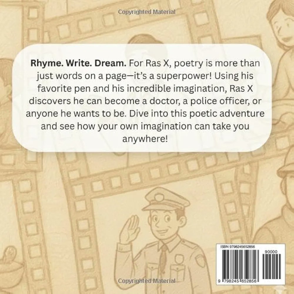 rasxcellent's tweet photo. 4 kids specifically ages 7-10, check out thiz children's book here, The Incredible Ras X. Any kid that readz thiz book, it's showing them thru poetry and imagination, they can become whoever they want 2 be
👇🏿👇🏿👇🏿
https://t.co/8prm3bzJoX

#kidsbook #childrensbook #forthekids https://t.co/MGR5JwcBWq