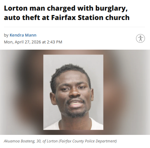 VA4SafeComm's tweet photo. Meet "Lorton Man" = Illegal Alien &amp; Repeat Violent freed by Fairfax Soros DA Steve Descano over &amp; over
Akuamoa Boateng DOB 9/19/95
50+ charges, 10+ arrests since 2023
Descano dropped charges
-2x Att Murder, 3 assaults, 4x shoot/poss gun
+home invasion, Bomb threat, drugs, theft https://t.co/ZfYpwvSyP3