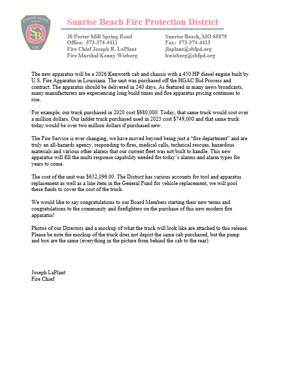 SBFPD's tweet photo. Press Release - April 27 2026 https://t.co/nRThb2JVtd