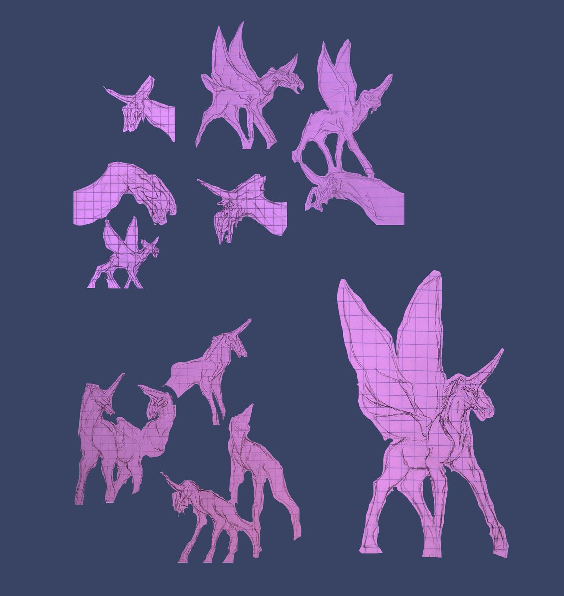 aFallenWolf's tweet image. Unicorn sketch. #StarDate #SpeculativeEvolution #alien #Unicorn #SpeculativeBiology #SpecEvo #SpecBio