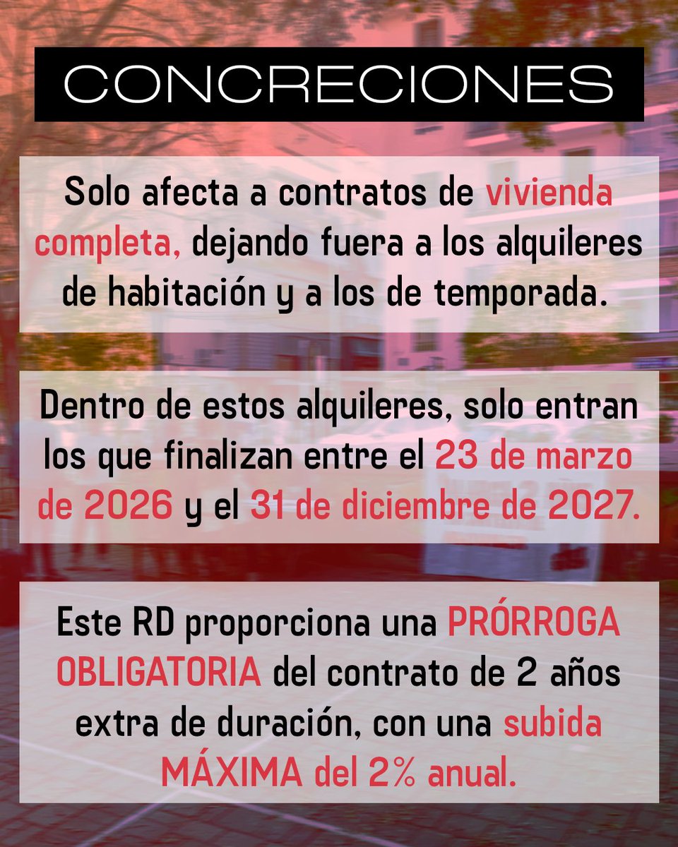 SindiVivendaZN's tweet photo. 🔴Demà es votarà al congrés el Real Decret. Aquest s'ha venut per part dels partits progressistes com la gran mesura per atacar la crisi de l'habitatge.
📊Avui compartim la nostra experiència sobre el seu abast: el 90% de les famílies que hem atès no poden acollir-se a ell https://t.co/YF6x1FGPnz