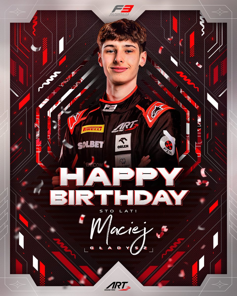 Formula3's tweet image. Happy Birthday, @MaciejGladysz17 🥳

The Polish driver turns 18 today 🎂

#F3 #RoadToF1