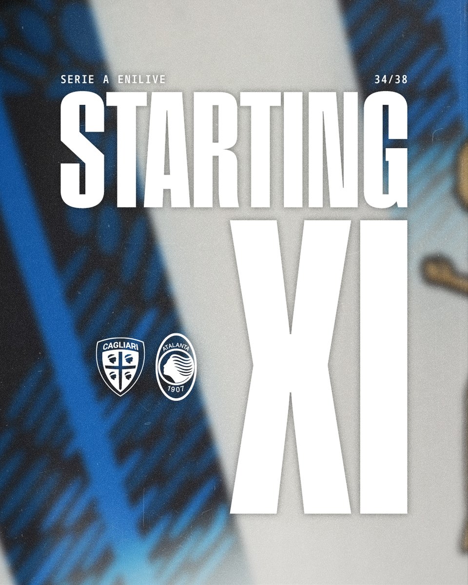 Atalanta_BC's tweet photo. In campo così per #CagliariAtalanta 📝
Today's starting XI 📝
#GoAtalantaGo ⚫🔵 https://t.co/xU09bQzQac