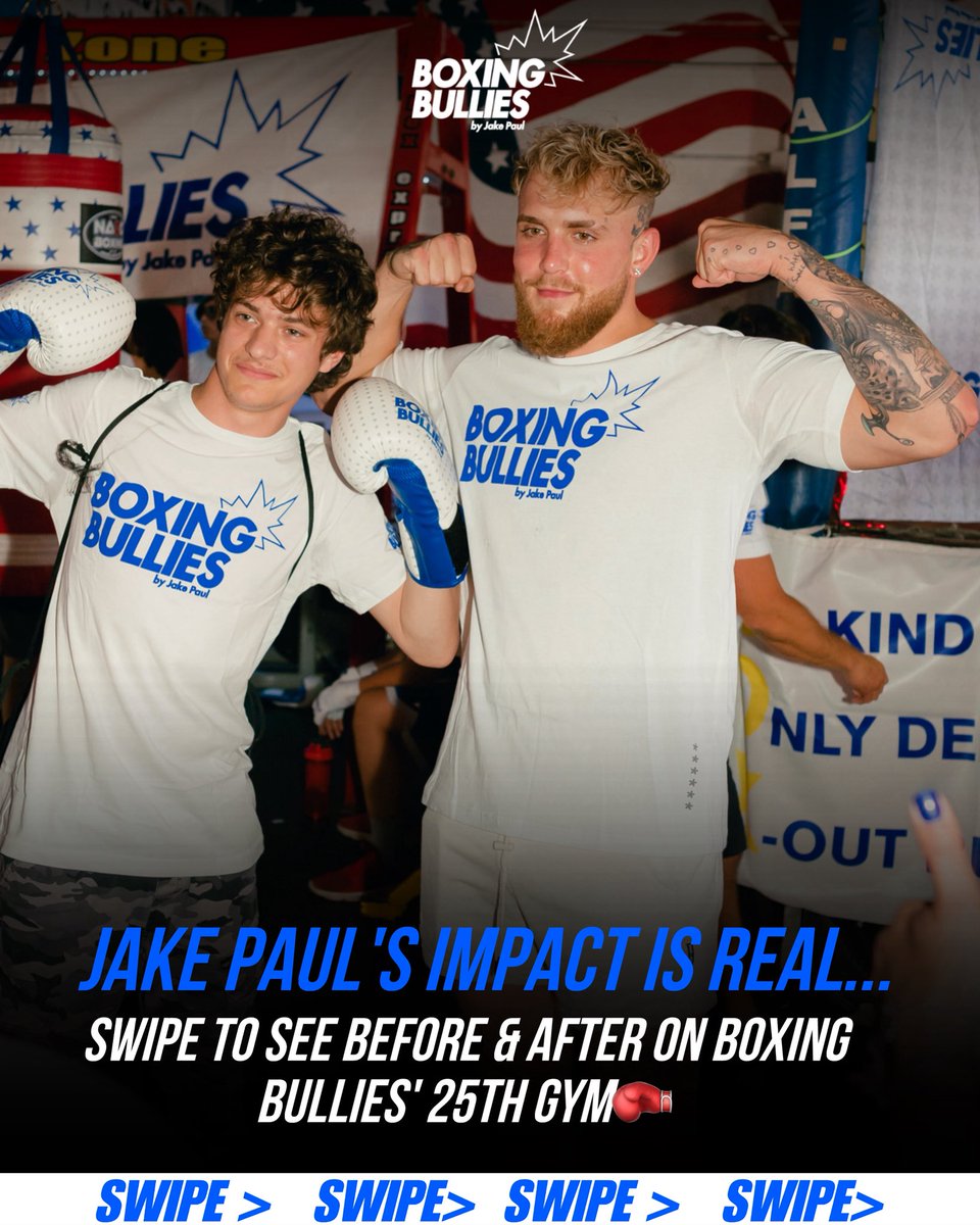 Boxingbullies's tweet photo. Jake Paul’s impact is real.

Gym 25 in Humacao 🇵🇷 fully revamped by Boxing Bullies x WBO — home to Unified Champion René “Chulo” Santiago 🏆

Building champions from the ground up 💙🥊 https://t.co/mXZE7Lr53M