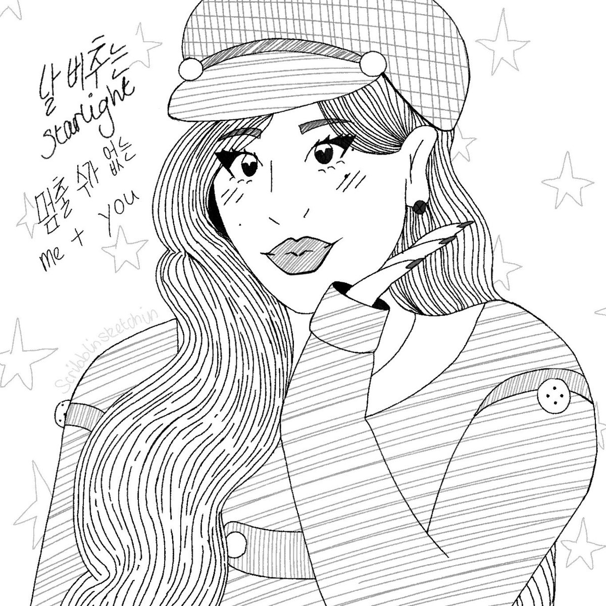 hyunchaez's tweet photo. just realised i totally should have posted this for her birthday yesterday !! 

full image on my instagram scribblinsketchin ^-^

#ChaehyunBrightLightDay
#오늘하루_채현이로_가득채워
#輝くチェヒョンの光
#CHAEHYUN https://t.co/2Qlh48Se5p