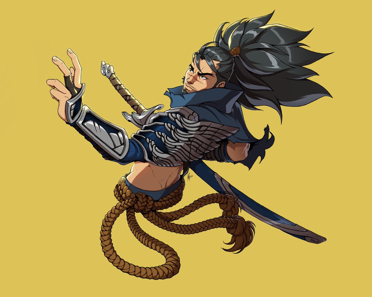 I had taken out all my art in this platform in January, but you know what, I better start bringing stuff back.
Here is a Yasuo art I did last week, that will become a sticker very soon.
#LeagueOfLegendsFanArt #yasuo