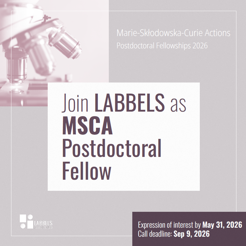 cebuminho's tweet image. 📢 MSCA Postdoctoral Fellowships | LABBELS 2026
Interested in applying? LABBELS welcomes candidates in biotech, engineering, health &amp;amp; environmental sciences.

📅 Expression of interest: May 31
📅 Call deadline: Sept 9

👉 linktr.ee/labbelsuminho
#MSCA #Postdoc #LABBELS