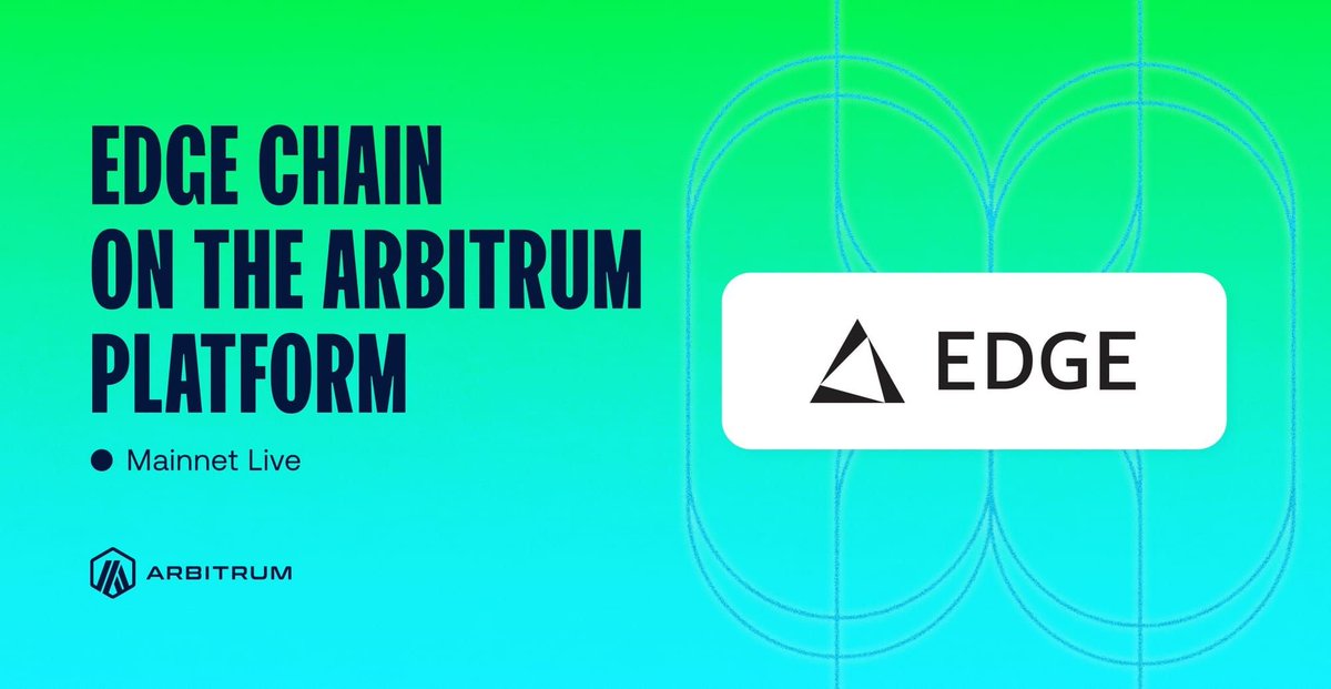 arbitrum's tweet photo. .@edgeX_exchange ($800B+ in volume) is growing the programmable economy by transforming how global markets trade.

They’re making markets:

- 24/7
- Unified across asset classes
- Programmable at the infrastructure layer

Powered by Arbitrum, EDGE Chain unlocks custom infrastructure for high-performance trading with deep liquidity and Ethereum security.