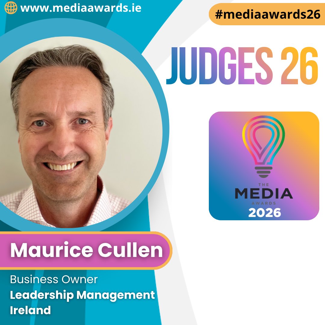 mediaawards_IRL's tweet photo. 🎉 We were thrilled to have Maurice Cullen of Leadership Management Ireland on our #MediaAwards2026 judging panel! 25 years of senior marketing expertise across some of Ireland's biggest brands. 🏆
👉 https://t.co/IDNQIeYmJy
#JudgingPanel #MA26 https://t.co/BVgFPXXxqD