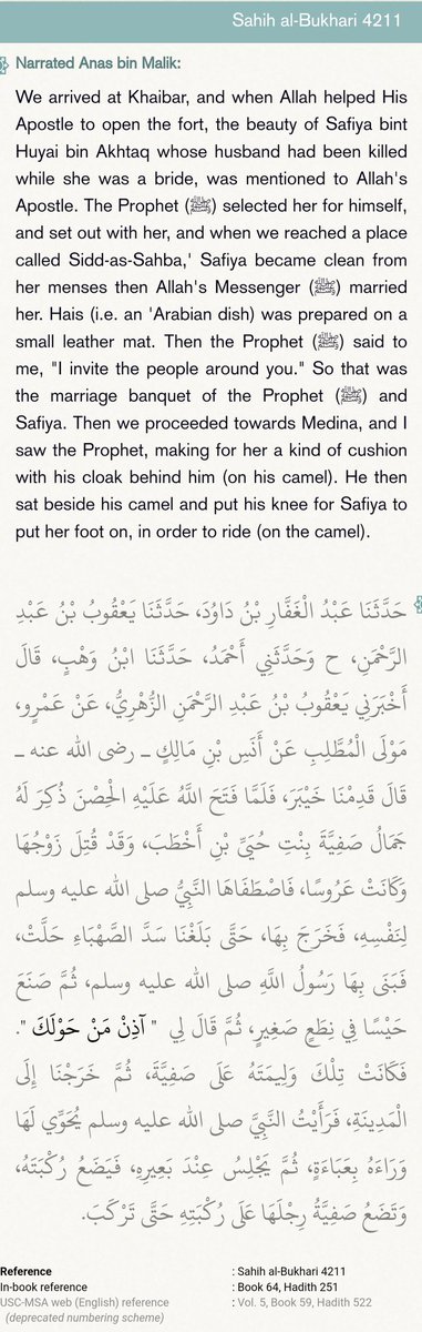 truthofG0d's tweet photo. so Aisha was old and what about javeria and Safiya and maimuna and umme salmah 
And zainab ( his daughter in law) 

Are you calling your PDF file lustful men even though it's true but talking bs without reference and you know you are munafiq
( @parhloumahrukh  )

Study is lam 1st https://t.co/h5Q5aWN5Rd