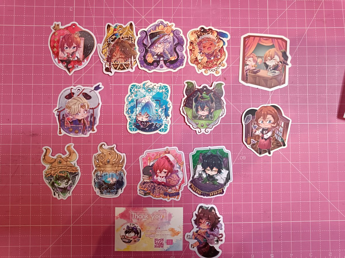 kamapon's tweet image. last week I got this big big Sticker order!
I gotta say customer's got impeccable taste 👌👌
#twst #bsd #stickers