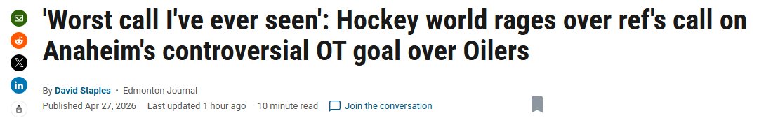 PeaJay42's tweet photo. We seem to be spending more time talking about officials' calls than about the play of the contestants in the NHL Playoffs this year. Things are best when the officials are invisible; let the players decide the game. @nhlplayoff https://t.co/QURam0TOyS