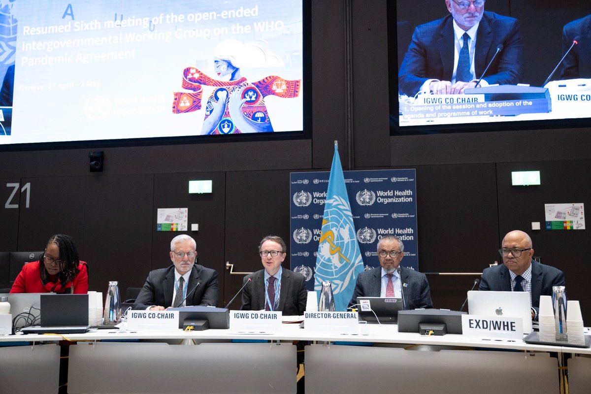 ChileONUGinebra's tweet image. #IGWG | Hoy se han reanudado en la OMS las negociaciones del anexo del Sistema PABS del Acuerdo sobre Pandemias. Chile, como Estado Miembro, participa en este proceso junto a otros países, de cara a la Asamblea Mundial de la Salud en mayo #WHA79. 

#OneHealth #SaludGlobal @WHO