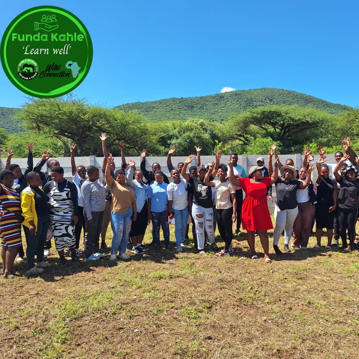 Dogs4Wildlife's tweet photo. ☘️We’re incredibly grateful to Fix The News at Myriad Australia Limited for grant funding Dogs 4 Wildlife to deliver certificated skills training for rural youth through our FUNDA KAHLE (“Learn well” in isiZulu) programme.

Delivered with Wild Connection in KwaZulu-Natal, South Africa, with Sboniso Mazolo as the Project Coordinator on the ground, Funda Kahle tackles a key barrier: without accredited training, many young people can’t access meaningful employment-regardless of their potential.

So far, 11 of 14 trainees who completed one month of work experience have secured jobs-an outcome made possible through recognised training. 

With youth unemployment (ages 15–24) in South Africa exceeding 60%, this programme is creating real opportunities to improve lives.

Funda Kahle supports young people from rural, wildlife-adjacent communities with practical, certificated training linked directly to jobs in nearby reserves and related sectors. For many, it’s their first qualification and their first chance at paid work in environments they’ve long been connected to.

The impact is clear: increased confidence, pride, stability, and hope for participants and their families.

Though still in its early stages, Funda Kahle is already changing lives, strengthening communities and connecting people with conservation through opportunity and dignity.

We’re proud of the progress so far and excited for what���s ahead. Thank you Fix The News at Myriad Australia Limited for helping us make this possible. 

To help us expand this hugely important programme, please contact: info@dogs4wildlife.org